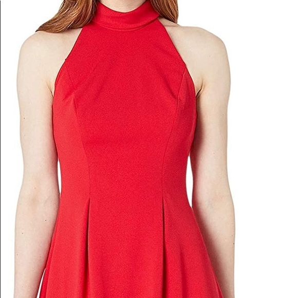 Calvin Klein Dresses & Skirts - Calvin Klein Halter Fit & Flare Red Dress, NEW!